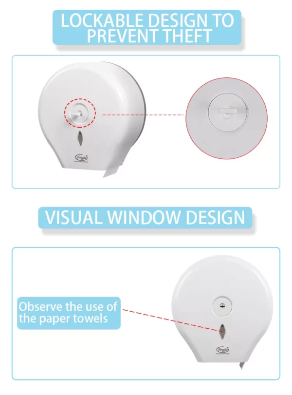 Toilet Paper Dispenser Jumbo Roll Tissue Dispenser - Image 8