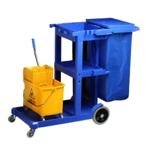 Janitor Trolley with Dirty Linen Bag