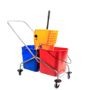 Double Mop Trolley with Wringer - 60L