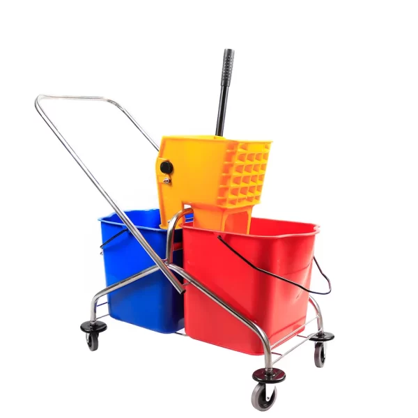 Double Mop Trolley with Wringer - 60L
