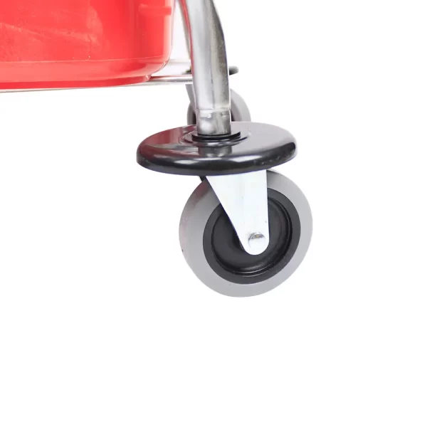 Double Mop Trolley with Wringer - 60L - Image 3