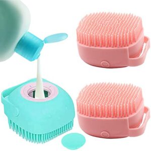 Shower /Bathing Silicon Brush With Liquid Soap Pot