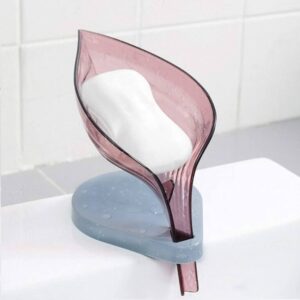 Classy Soap Holder, Leaf Shaped Soap Drain Box