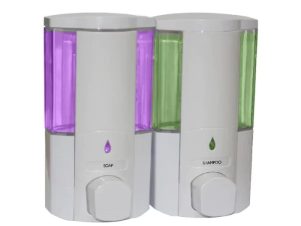 Double 400ml(Each)Liquid Soap Dispenser Sturdy Press