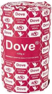Dove Cotton Wool HQ 100g(60 Rolls/Bale)