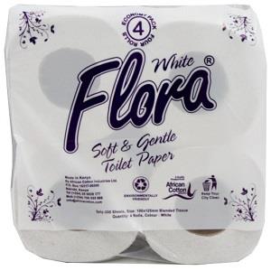 Flora Toilet Rolls White 04s(12 Packets/Bale)