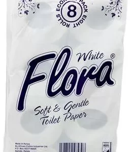 Flora Toilet Rolls White 08s(6 Packets/Bale)