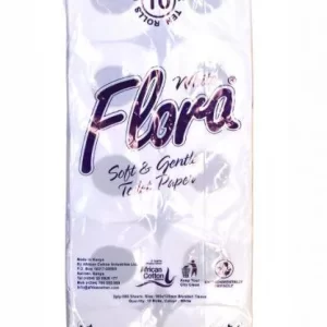 Flora Toilet Rolls White 10s(4 Packets/Bale)