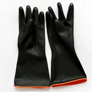Full Arm ,Heavy Duty Black Chemical Rubber Gloves