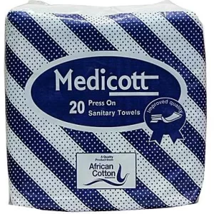 Medicott Press-on Sanitary Towels 20s(24 Packets/Carton)