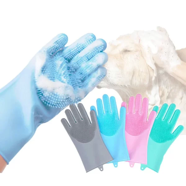 Silicon Rubber Washing Gloves with Needle Bristles - Image 7
