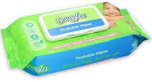 Snuggles Baby Wipes Flushable Flip Top Pack 80s(24 Packets/Carton)