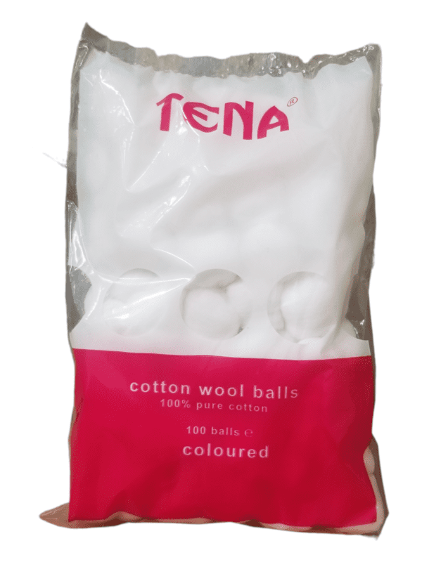Tena Cotton Wool Balls White 100s(36 Packets/Carton)