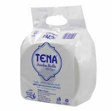 Tena Jumbo Bathroom Tissue Large Core White 200m(12 Rolls/Bale)