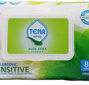 Tena Wipes Flip Top Pack 80s Aloe Vera