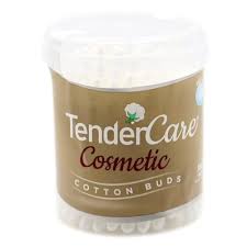 TenderCare Earbuds White Lady Tips Round Tin 100s(72 Packets/Carton)
