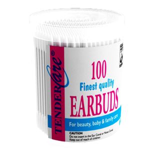 Tendercare Earbuds Tin White 100s(72 Packets/Carton)