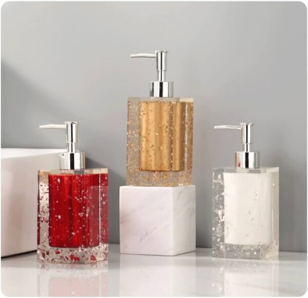 280ml Square Resin Sparkling Soap Dispenser