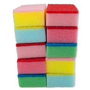 Oks Sponge Scourer Cleaning Multicolor Pad 40g x 10 Pieces