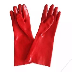 PVC Gloves Red/ Detergent Resistant