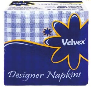 VELVEX SERVIETTES BLUE DESIGN