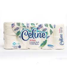 Celine Roll Poa Virgin White Toilet Tissue Roll 10 Pack