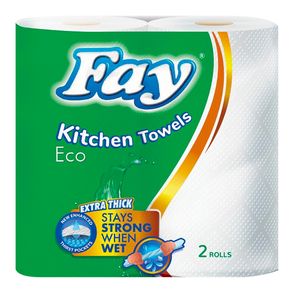 FAY ECO FRIENDLY KITCHEN ROLL TWIN