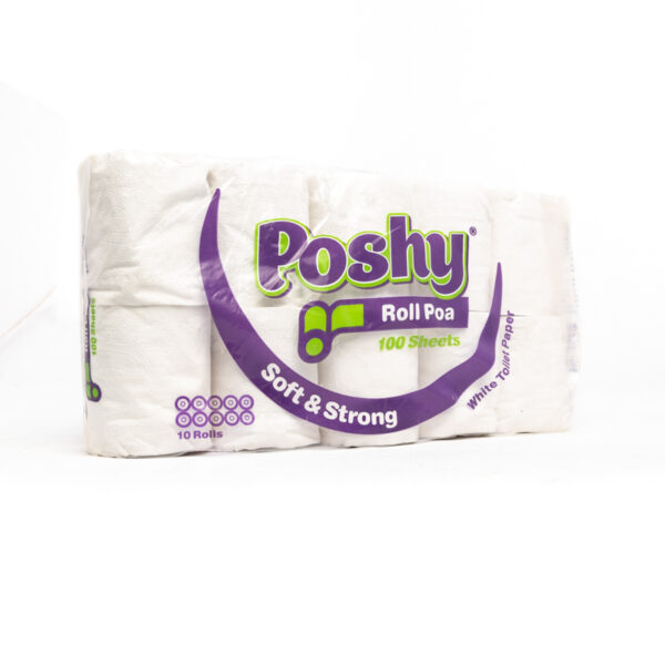 Poshy Roll Xtra Colored Toilet Tissue Roll 10 Pack
