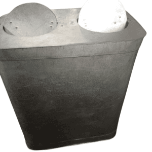 Custom galvanized steel fabricated waste bin