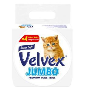 Velvex Jumbo Tissue Wrapped