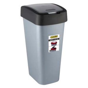 Addis Plastic Swing And Lift Bin 50L Blackgrey