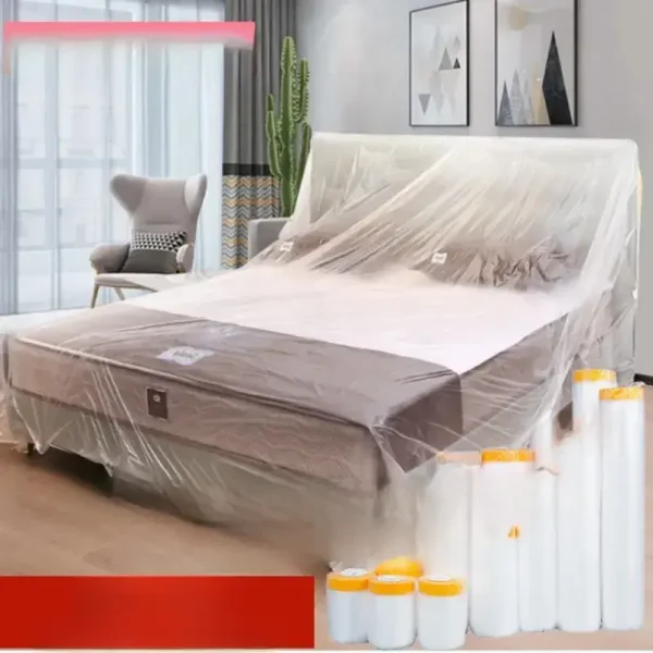 Dustproof and Waterproof Furniture Dust Cover, Masking Film
