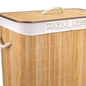 100L Bamboo Laundry Basket With Flip Lid