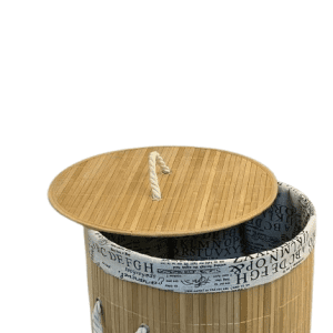 Eco Friendly Round Bamboo Laundry Basket