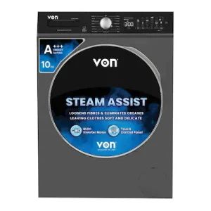 Von Front Load Washing Machine 10kg silver VALW-10FVK FL