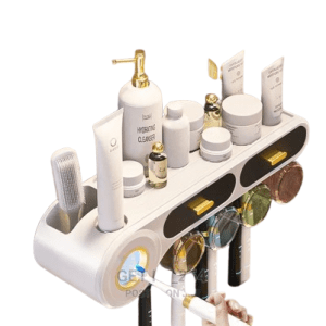 4cups Wall Mounted Self-Adhesive Toothpaste With Toothbrush