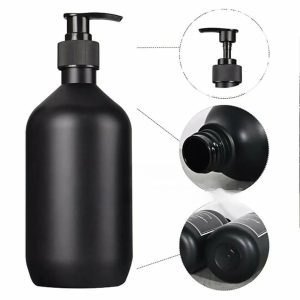 500ML Matte Black Plastic Soap Dispenser