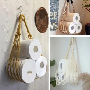 Nordic Style Hanging Cotton Rope Roll Paper Holder