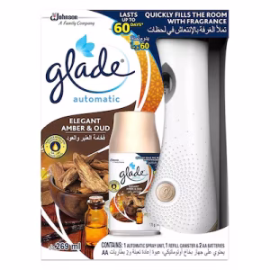 Glade Automatic Spray Holder With Elegant Amber And Oud Refill 269ml