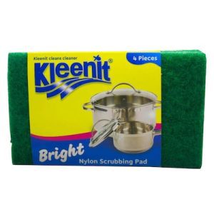 KLEENIT BRIGHT SCOURING PAD X4