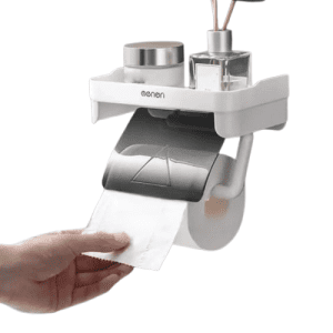Wall Mounted Tissue Holder With Self Adhesive Sticker