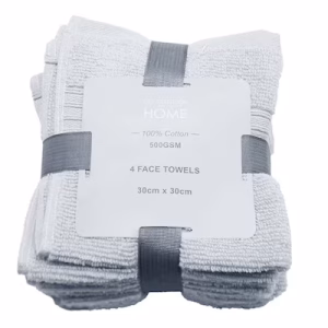 4 Face Towelslight Blue30X30 Cm