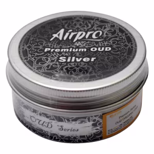 Airpro Organic Premium Oud Fragrance Car Air Freshener 42g Silver