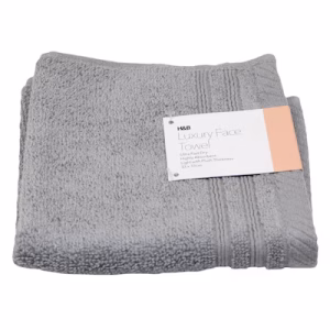 H&B ART027 LUXURY FACE TOWEL GREY