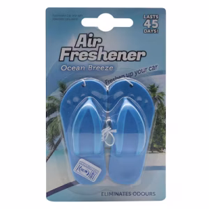 Ocean Breeze Thongs And Clogs Car Air Freshener Blue